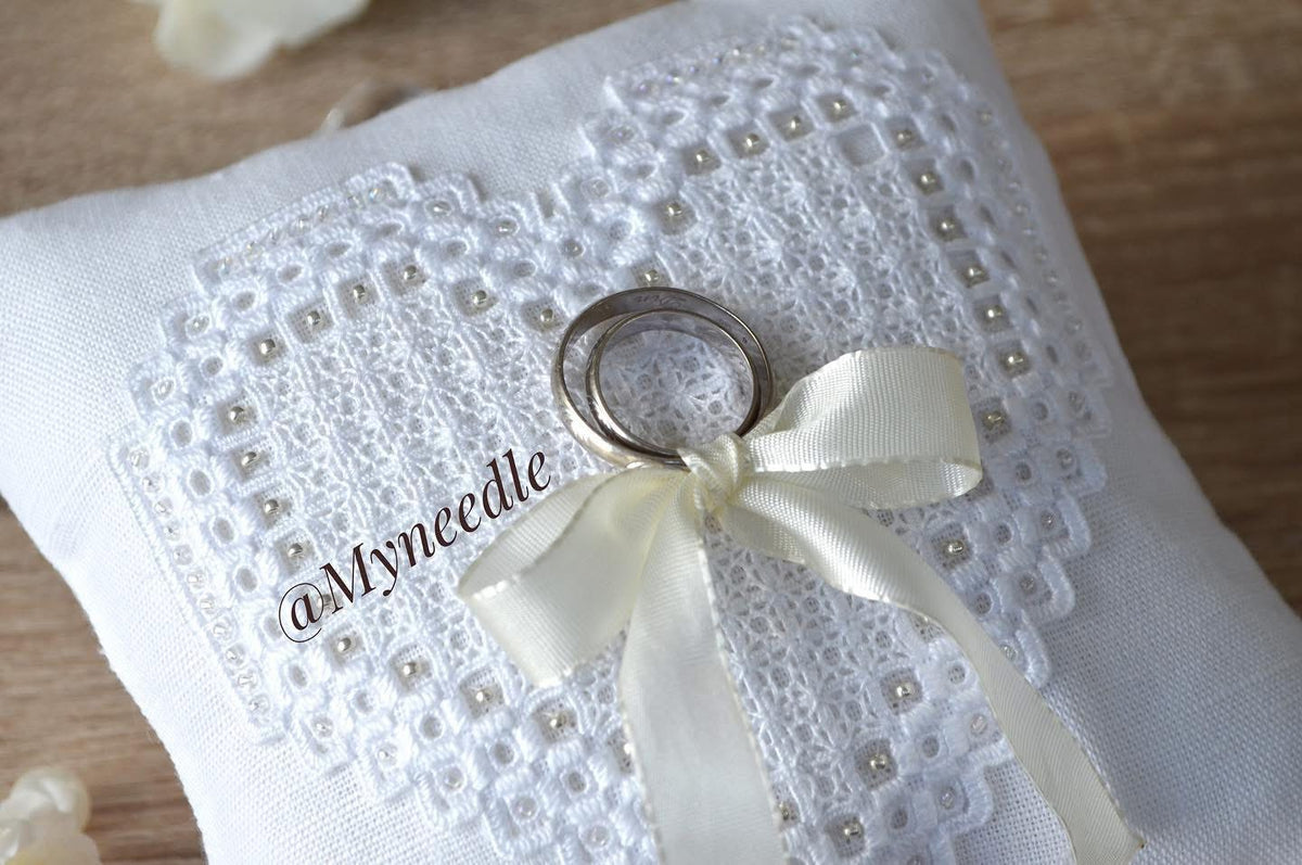 Lacy Heart Hardanger Embroidery Pattern, PDF Download