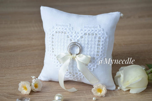 Lacy Heart Hardanger Embroidery Pattern, PDF Download